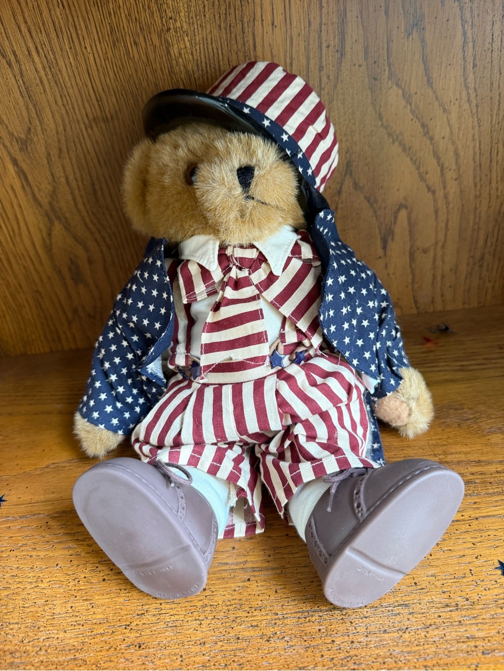 Patriotic Teddy Bear Plush - Stars & Stripes Outfit